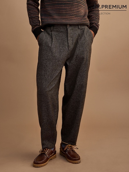 Medžio anglis - Barrel Fit N. Premium Checked Trousers