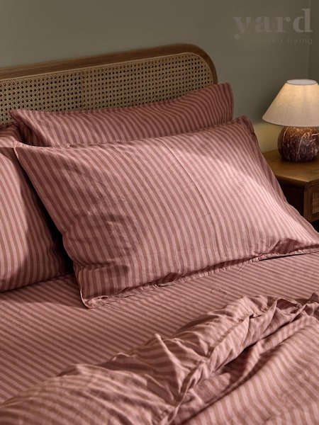 Yard Set Of 2 Marlow Dual-tone Stripe Pillowcases