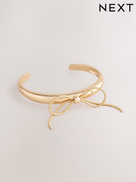 Gold Tone - Bow Cuff Bracelet