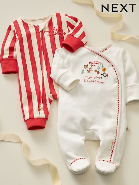 Neutral My First - Christmas Baby Sleepsuit (0-18mths)