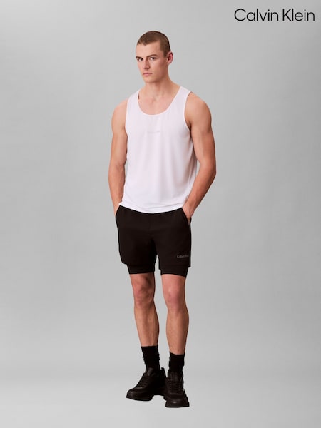 White - Regular Calvin Klein Mesh Knit Performance Vest