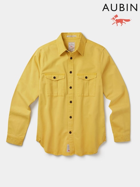 Yellow - Regular Aubin Yellow Cole Twill Overshirt