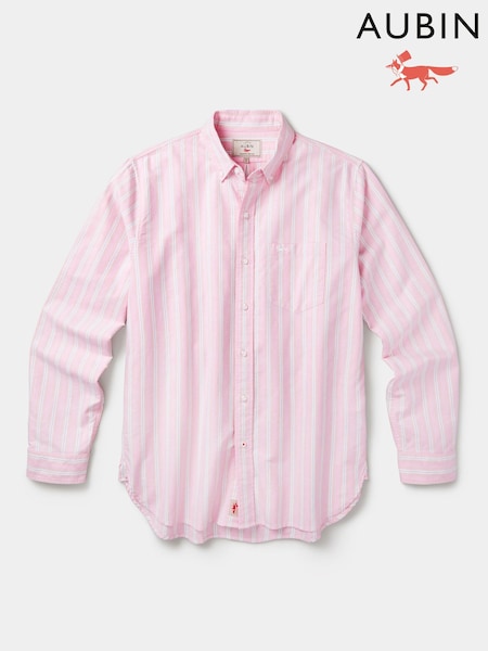 Pink - Regular Aubin Pink Aldridge Oxford Button Down Shirt