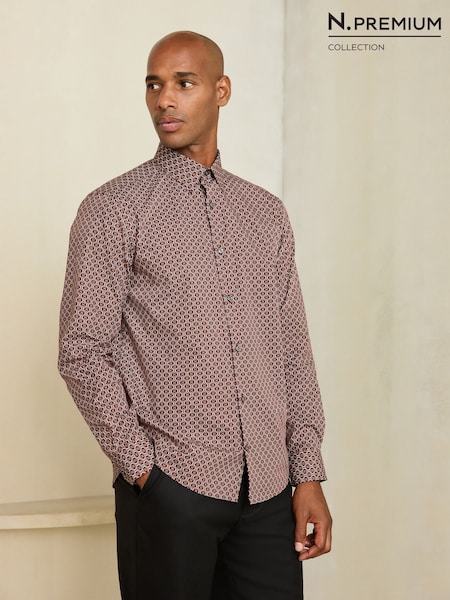 Burgundy Red - Regular N. Premium Regular Fit Long Sleeve Shirt