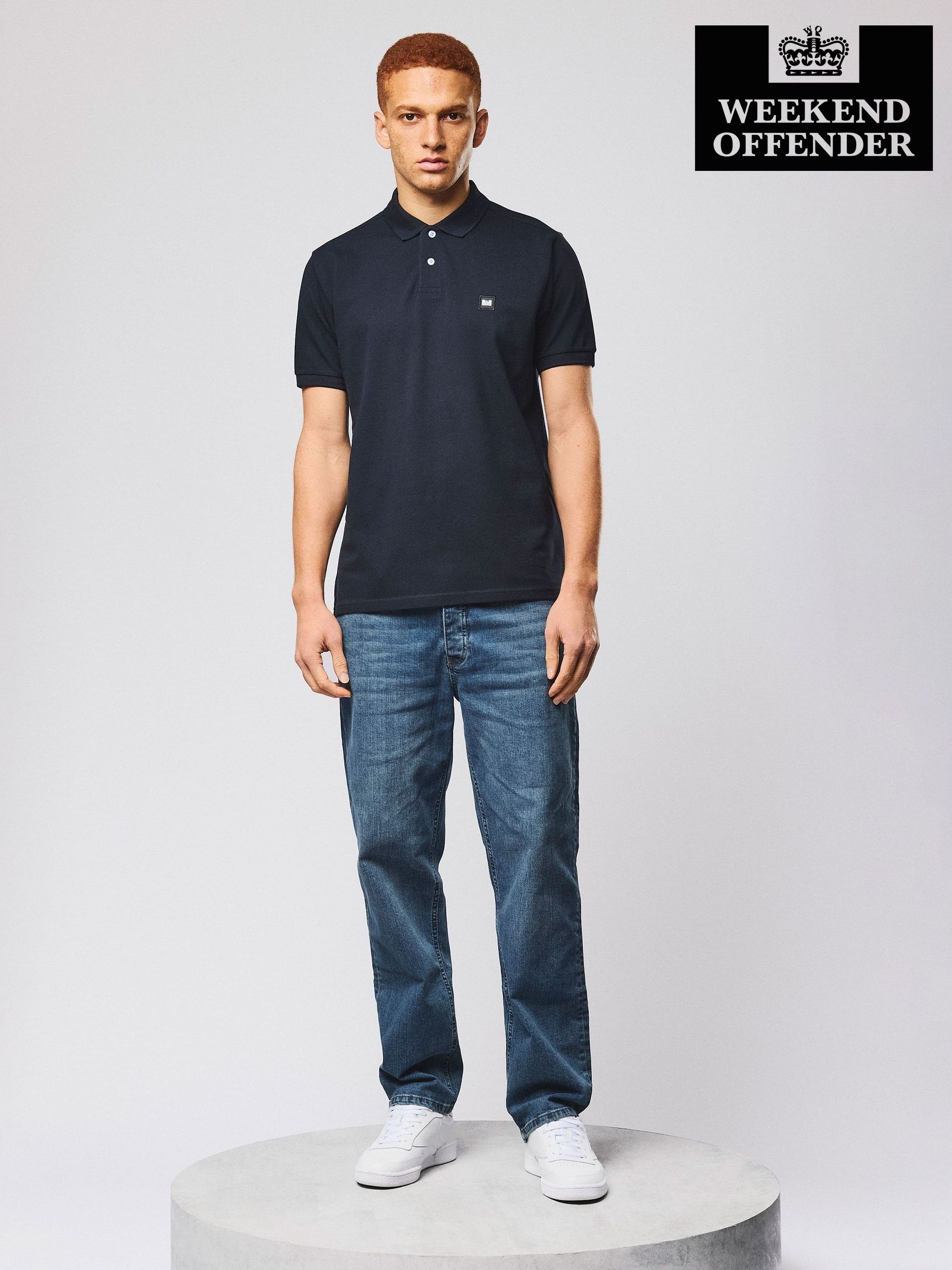 Buy Men's Polo Shirts Weekend Offender Short Sleeve Online | Next