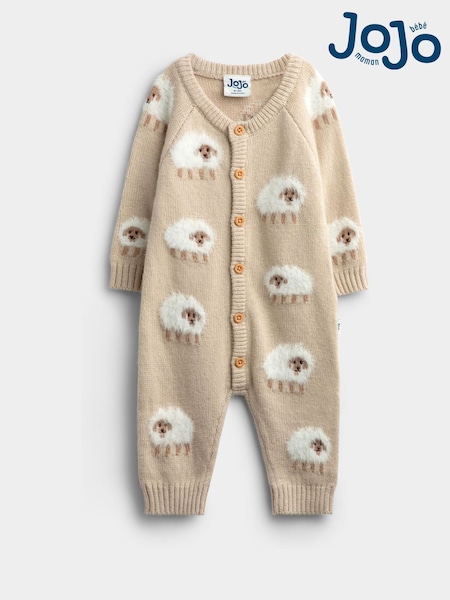 Mouton naturel - Jojo Maman Bébé Knit All-in-one