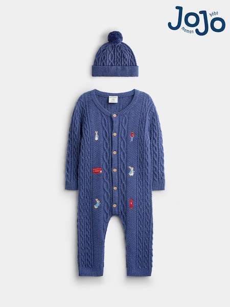 Blue Peter Rabbit London - Jojo Maman Bébé Knitted All-in-one