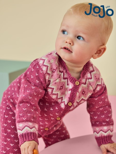 Berry Red - Jojo Maman Bébé All-in-one Knit Set