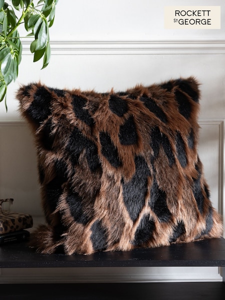 Rockett St George Abstract Faux Fur Cushion