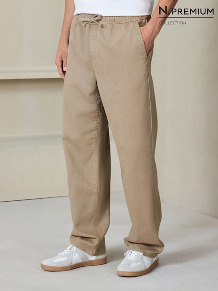 Stone - Relaxed Fit N. Premium Soft Touch Joggers With Tencel™blend