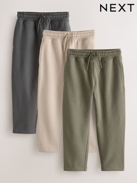 Stone/Khaki/Black - Joggers 3 Pack (3-16yrs)