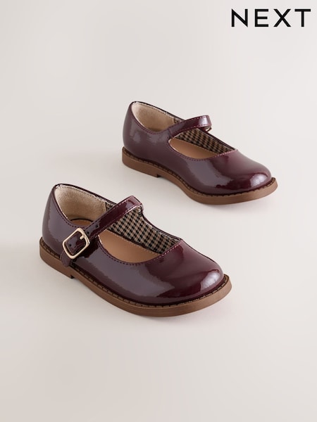 Burgundy Red - Square Toe Mary Jane Shoes