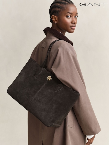 Brown - Gant Suede Tote Bag