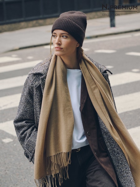 Camel Beige - N. Premium Made In Italy орта салмақты шарфы