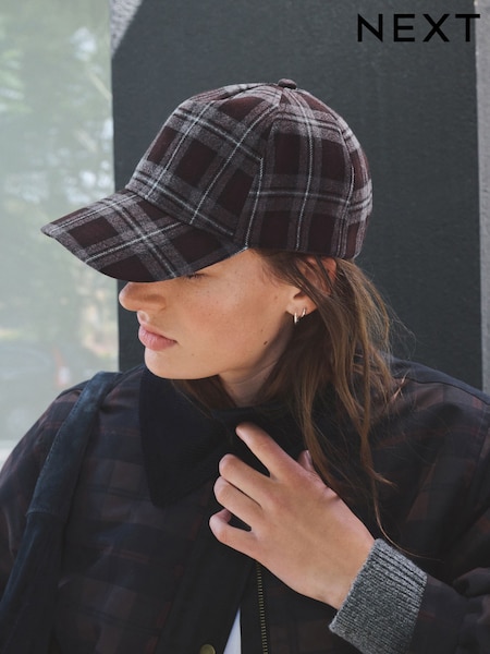 Blue Check - Felt Cap
