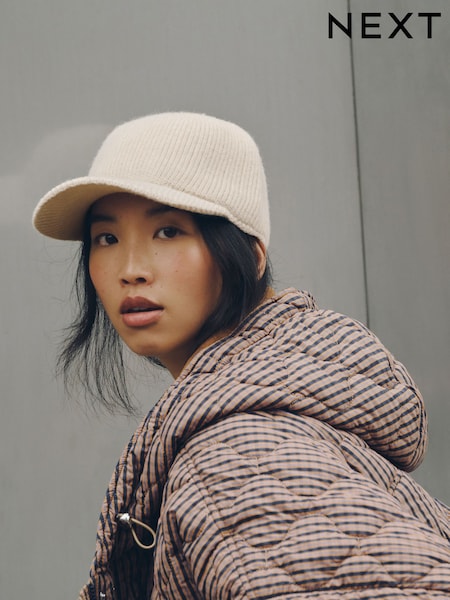 Ecru/White - Knitted Cap
