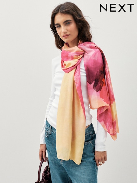 Estampado floral en rosa/apricot - Fular ligero
