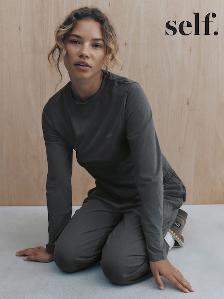 Charcoal Grey - Self. Soft Touch Long Sleeve Pyjamas