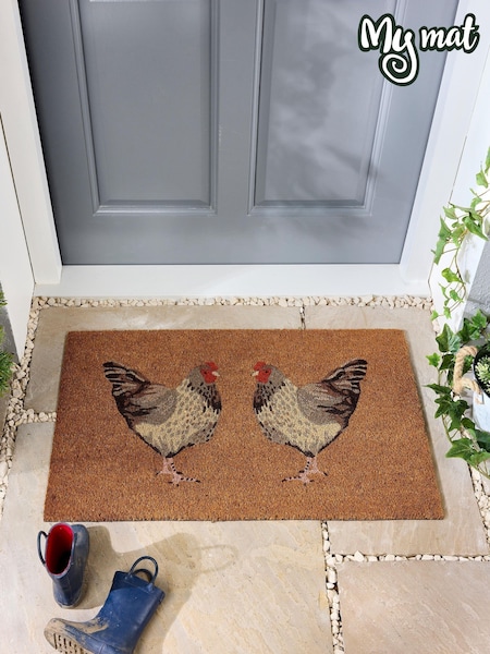 My Mat Chickens Coir Doormat