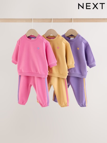 Purple - Sweat And Jogger Baby 6 Piece Set (0mths-2yrs)