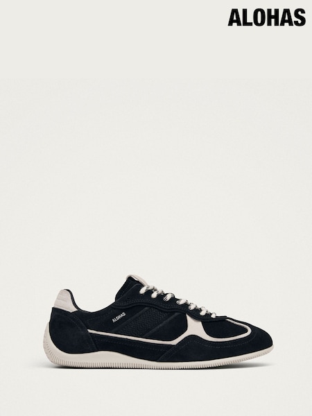 Schwarz - Alohas Tb.91 Suede Leather Trainers