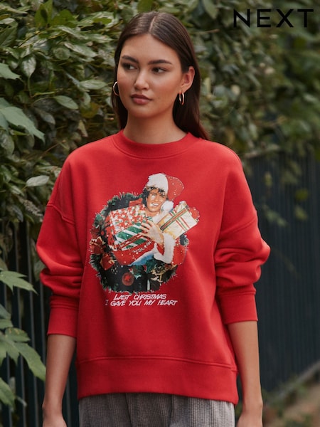 Red - George Michael Licence Christmas Sweatshirt
