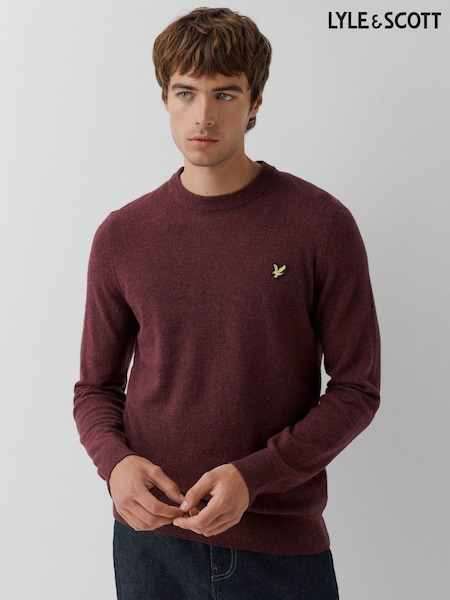 Қызыл - Regular Lyle & Scott Lambswool Blend Crew Neck Jumper