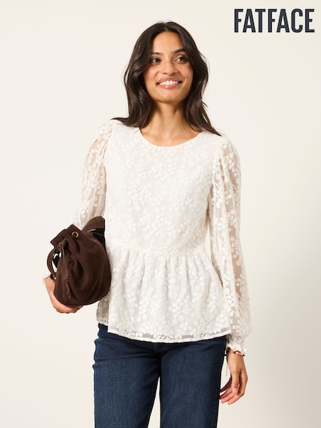 Ivory - Fatface Lace Blouse