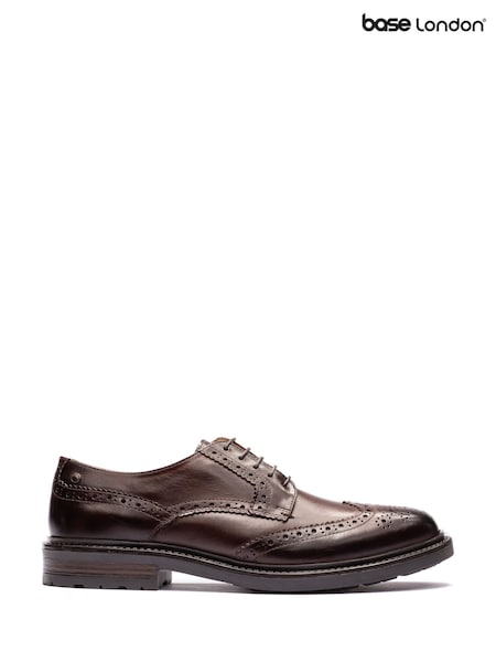 Marrón - Regular Base London Tanner Brogue Leather Shoes