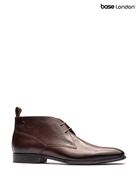 Brown - Regular Base London Archer Chukka Leather Boots