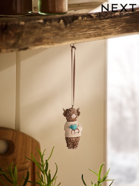 Hamish The Highland Cow Hanging Decoration Gift