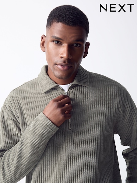 Neutral - Regular Cord Long Sleeve Polo Shirt