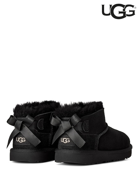 Negru - Ugg Kids Ultra Mini Bailey Bow Boot