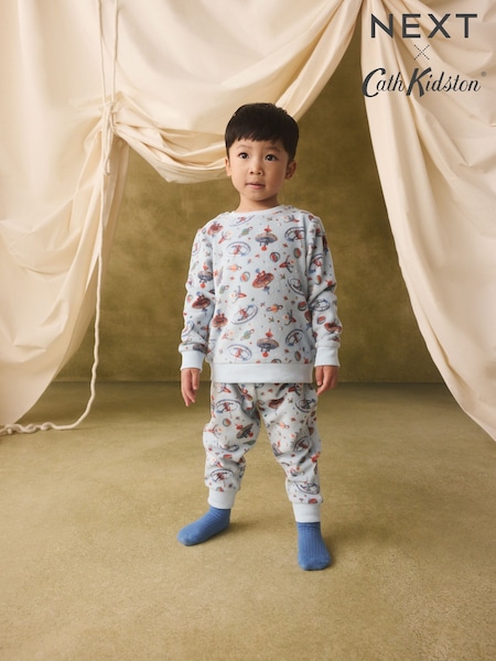 Light Blue Cath Kidston Space - Single Cosy Fleece Pyjamas