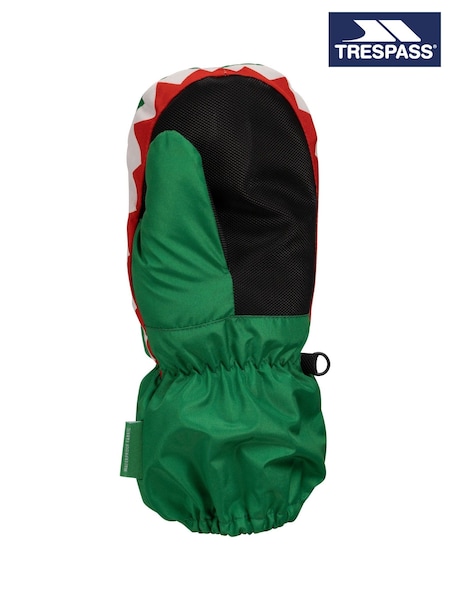 Green - Trespass Playful Kids Mitten Gloves