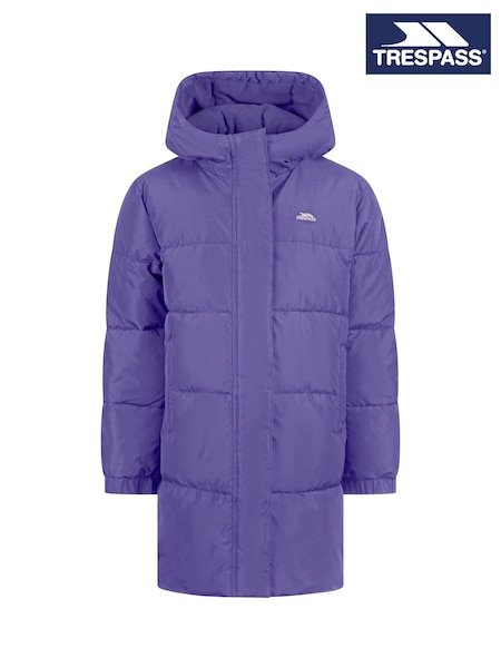 Purple - Trespass Northridge Longline Puffer Jacket