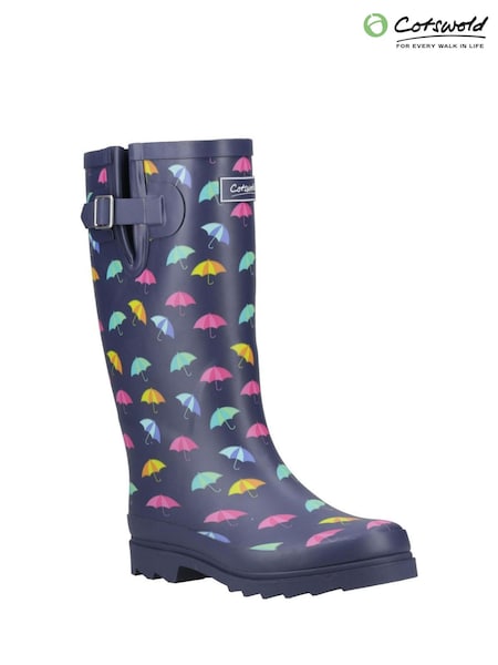 Mėlyna - „Cotswolds Cleeve“ aukšti sintetinės gumos Wellingtons batai