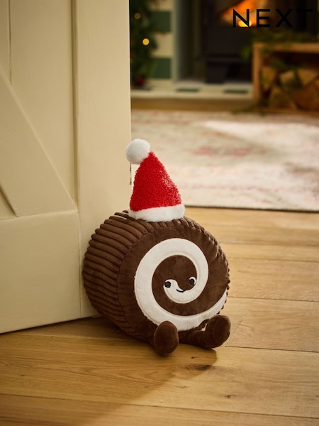 Christmas Yule Log Doorstop