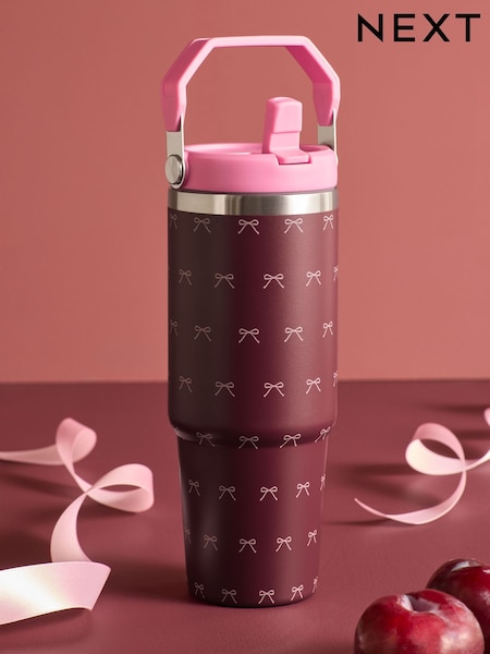 900ml Bow Print Stainless Steel Water Bottle