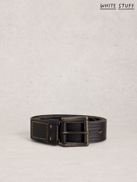 Қара - Regular White Stuff Multi Punch Leather Belt