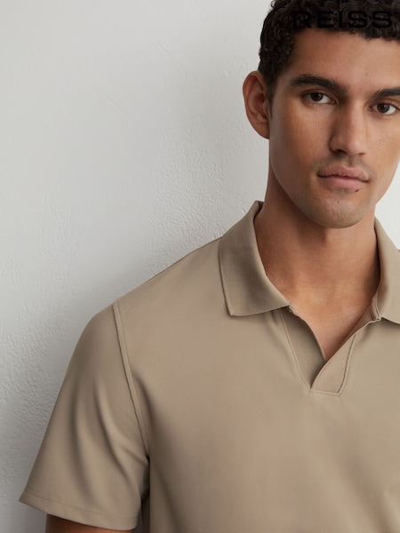 Pierre - Regular Reiss Dover Textured Open-collar Polo Shirt