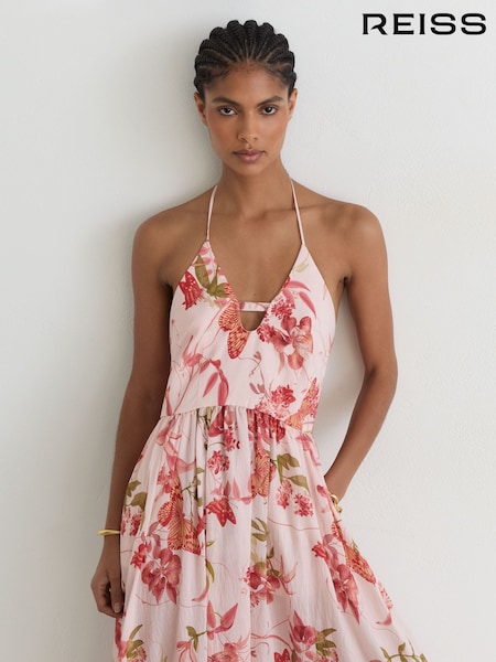 Pale Pink - Reiss Tabitha Reiss | Nybg Butterfly-embroidered Maxi Dress