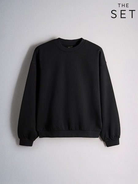 Black - Regular The Set Crew Neck Sweatshirt