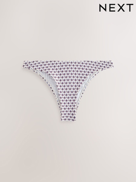 Ecru/Brown Geometric - Bikini Bottoms