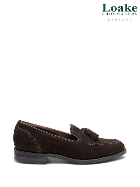 Brown - Regular Loake Wide Fit Tassel Loafers