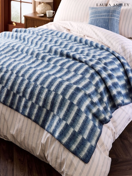 Laura Ashley Lawton Stripete Børstet Pledd