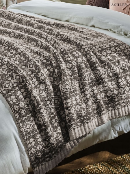 Laura Ashley Selsey Fairisle Knitted Throw