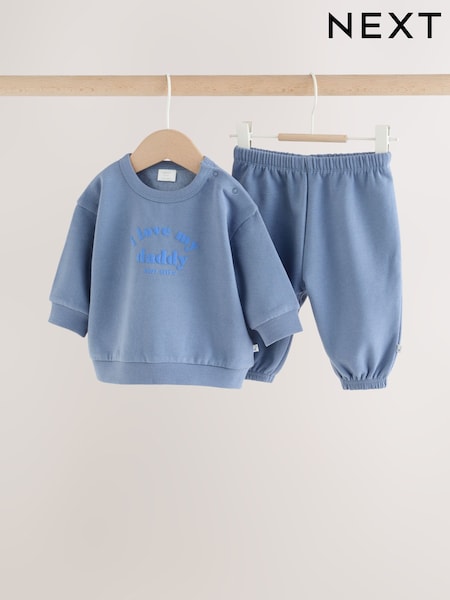 'I Love My Daddy' Blue - Sweatshirt And Joggers Baby Set (0mths-2yrs)