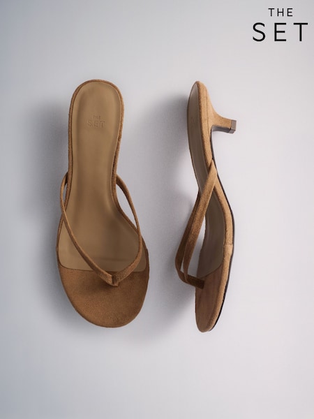 Camel - The Set Toe Thong Heel Sandals