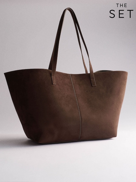 Brown Faux Suede - The Set Tote Bag